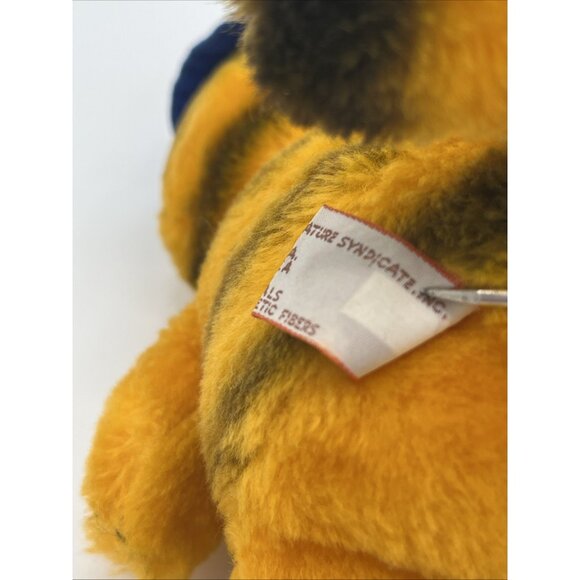 Vintage 1981 Dakin Garfield Patriotic Uncle Sam Plush Stuffed Animal 10" Flag - Picture 12 of 13